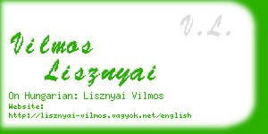 vilmos lisznyai business card